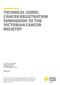 Cancer Registration Submission Technical Guide